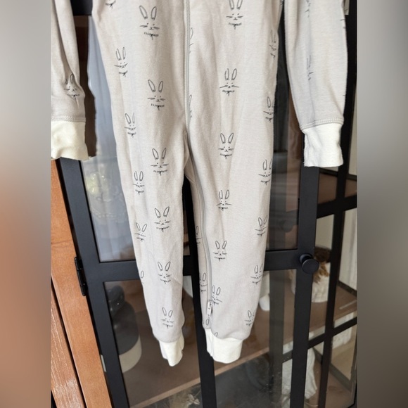 Quincy Mae Baby Bunny Brushed Zipper Sleep N' Play coverall print beige unisex - Picture 4 of 9